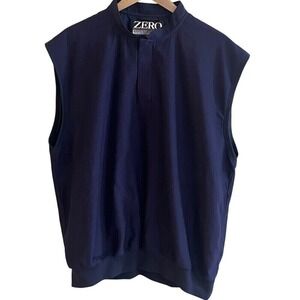 Zero Restriction‎ Vest Mens Large Blue Golf Windbreaker Outerwear Pullover